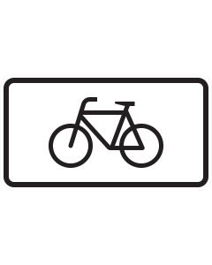 Zusatzzeichen 1010-52 Radverkehr mit schwarzem Fahrradpiktogramm und umlaufendem Rand