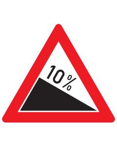 Verkehrszeichen 108 „Gefälle“ mit individuell wählbarer Gefälleneigung von 4 % bis 25 % nach StVO