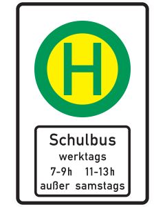 Verkehrszeichen 224-51 Schulbushaltestelle nach StVO