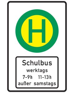 Verkehrszeichen 224-41 Schulbushaltestelle doppelseitig nach StVO