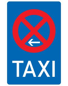 Verkehrszeichen 229-11 Taxenstand – Ende – Aufstellung links nach StVO