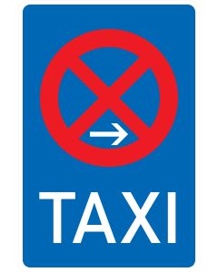 Verkehrszeichen 229-20 Taxenstand – Ende – Aufstellung rechts nach StVO
