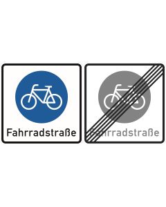 Verkehrszeichen 244.1-40 Fahrradstraße doppelseitig nach StVO