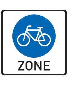 Verkehrszeichen 244.3 „Beginn einer Fahrradzone“ aus Aluminium nach StVO zur Kennzeichnung des Beginns einer Fahrradzone innerhalb geschlossener Ortschaften.