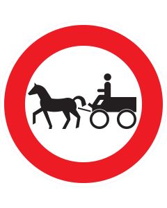 Verkehrszeichen 257-52 Verbot für Gespannfuhrwerke nach StVO aus Aluminium
