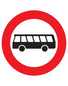 Verkehrszeichen 257-54 Verbot für Kraftomnibusse nach StVO aus Aluminium