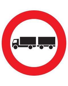 Verkehrszeichen 257-57 Verbot für Lastkraftwagen mit Anhänger nach StVO aus Aluminium