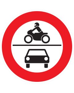 Verkehrszeichen 260 Verbot für Kraftfahrzeuge nach StVO aus Aluminium