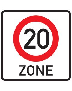 Verkehrszeichen 274.1-41 „Beginn einer Tempo 20 Zone“ Vorderseite