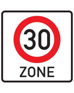 Verkehrszeichen 274.1-40 Beginn einer Tempo-30-Zone  (274.1) doppelseitig nach StVO aus Aluminium