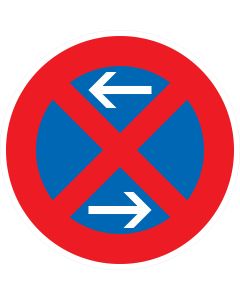 Verkehrszeichen 283-30 Absolutes Haltverbot Mitte Aufstellung rechts nach StVO aus Aluminium