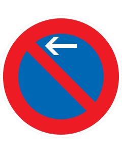 Verkehrszeichen Nr. 286-10 „Eingeschränktes Haltverbot – Anfang – Aufstellung rechts“ nach StVO aus Aluminium.