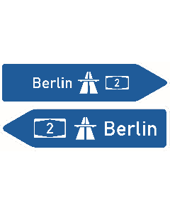 VZ Nr. 430-40 Pfeilwegweiser zur Autobahn - doppelseitig