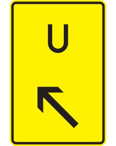 Verkehrszeichen 455.1-12 Umleitung links einordnen