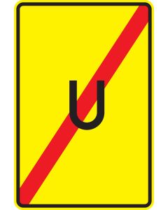 Verkehrszeichen 455.2 Ende der Umleitung nach StVO zur Kennzeichnung des Endes einer ausgeschilderten Umleitungsstrecke.