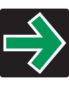 Verkehrszeichen 720 Grünpfeilschild mit grünem Pfeil nach rechts für Rechtsabbiegen bei Rot nach StVO
