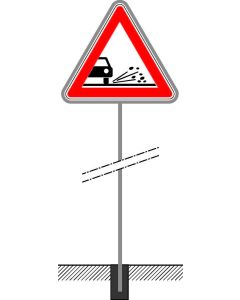 Rohrständer für Verkehrszeichen der Schildtypen 101–151 und 301 aus feuerverzinktem Stahl