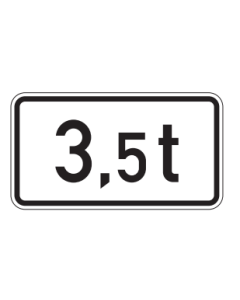 Verkehrszeichen Nr. 1053-55 Massenangabe - 3,5 t
