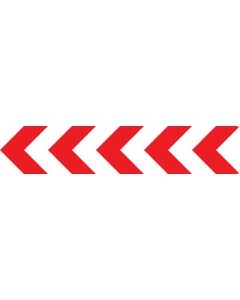 Verkehrszeichen 625-13 Richtungstafel Kurve linksweisend rot weiß 500x2500 nach StVO