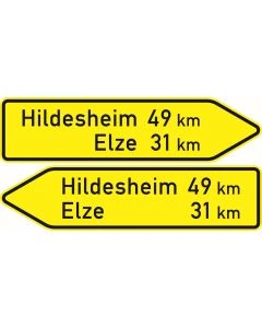 VZ Nr. 418-40 Pfeilwegweiser auf sonstigen Straßen - doppelseitig