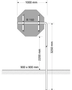 Ausleger-Rohrpfosten