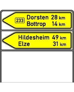 Rohrahmen für zwei Pfeilwegweiser, VZ-Nr. 415, 418, 419, 421, 432
