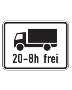 Verkehrszeichen Nr. 1040-37 Kraftfahrzeuge mit einer zulässigen Gesamtmasse über 3,5 t im angegebenen Zeitraum frei