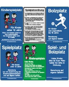 Spielplatzschilder